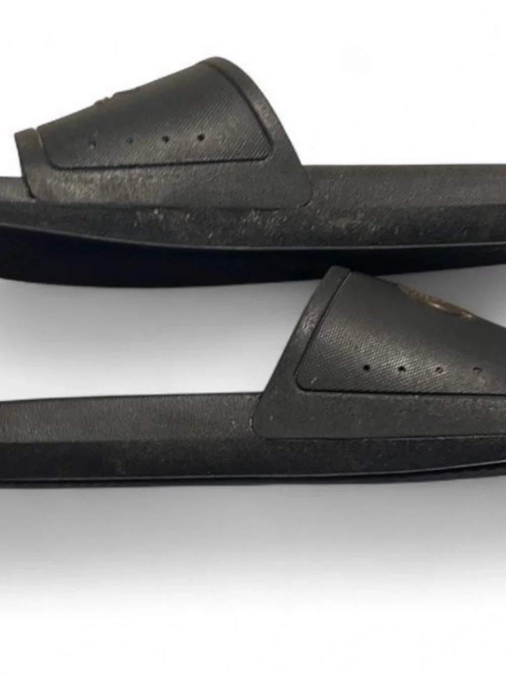 Lacoste Men’s Black Slide Sandals with Croc Logo